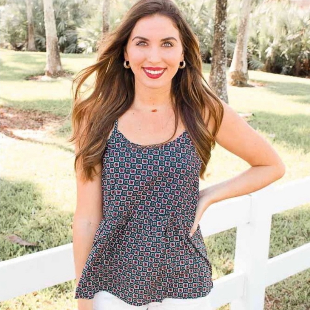 Navy Tank w/Medallion Print - Picture 3 of 3
